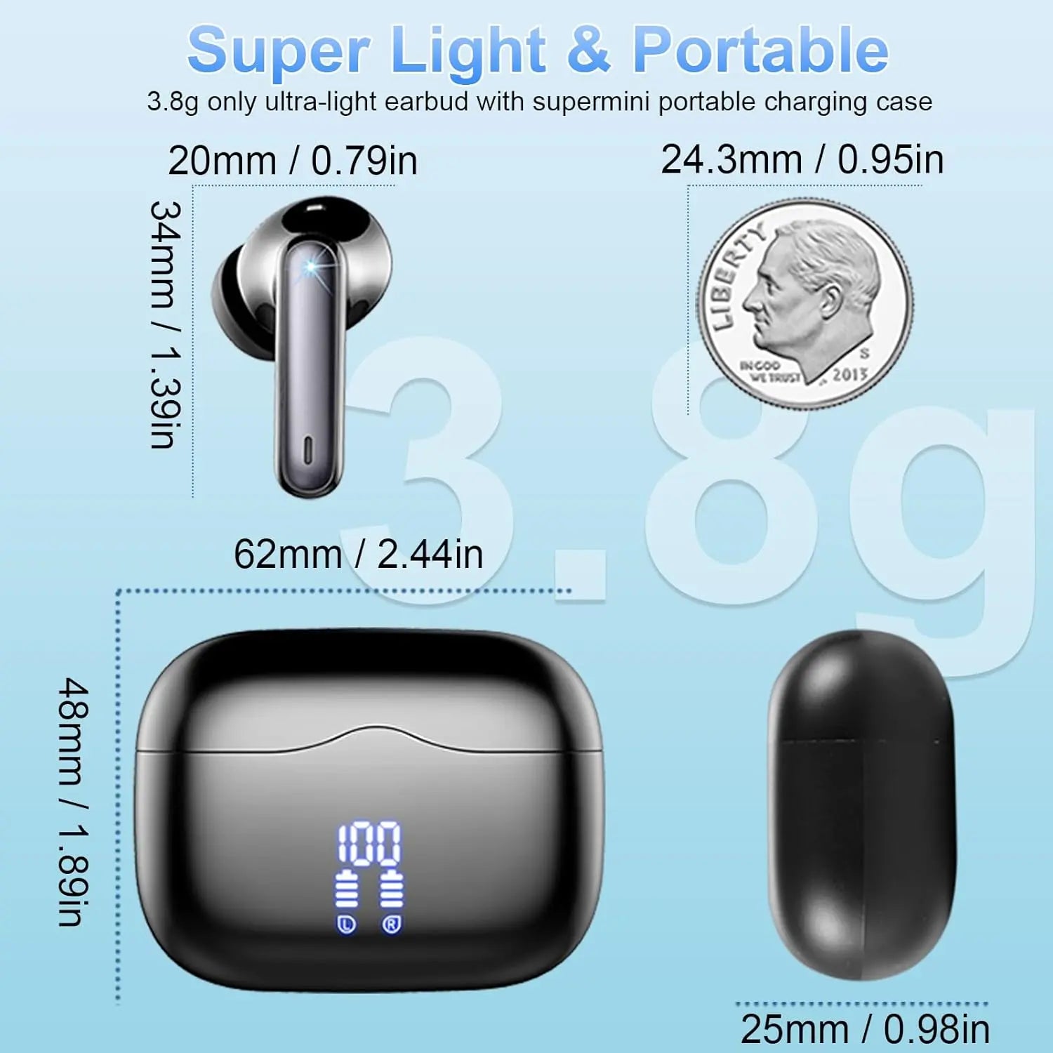 Bluetooth Kopfhörer, Kopfhörer Kabellos 5.3 Noise Cancelling STASARA